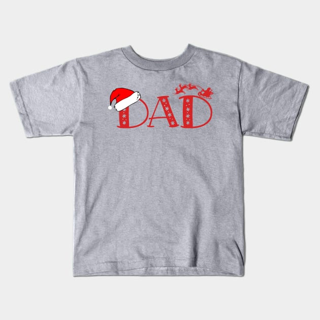 Christmas Family Name "Dad" Photo Design Shirt Kids T-Shirt by TonTomDesignz